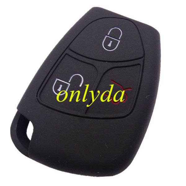 Benz 3 button silicon case (Black,Blue ,Red. Please choose the color)