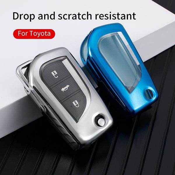 For Toyota TPU protective key case  black or red color, please choose