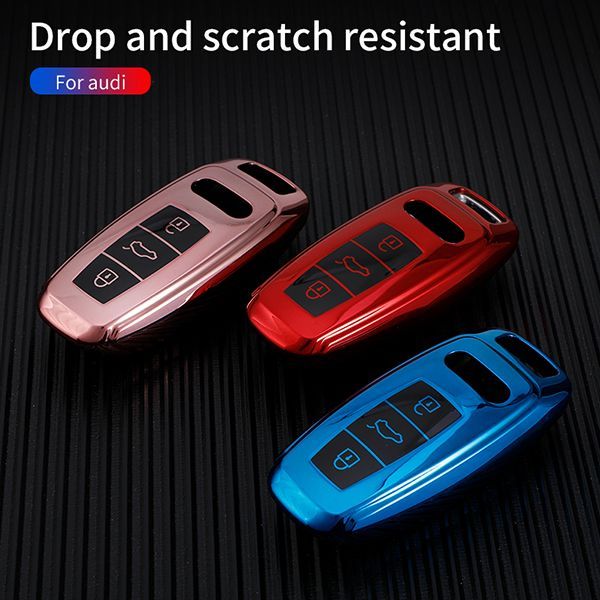 For Audi TPU 3 button TPU protective key case,please choose the color