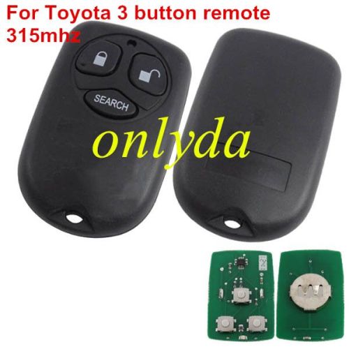 For Toyota 3 button remote key  with 315button