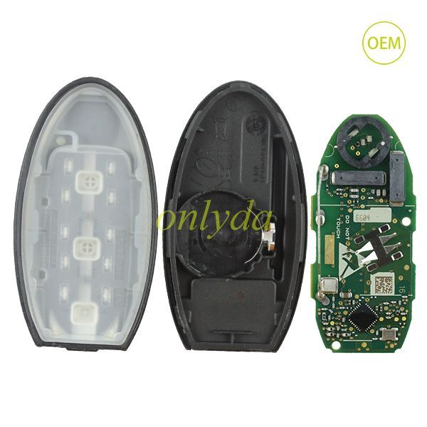 original Nissan 2 button remote key with 315mhz (HITAG AES)4A chip no blade S180144600 315MHZ