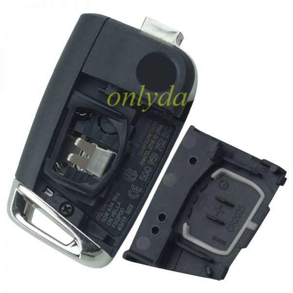 For  OEM VW 3 button KEYLESS remote key with 434mhz 5G0959753BC