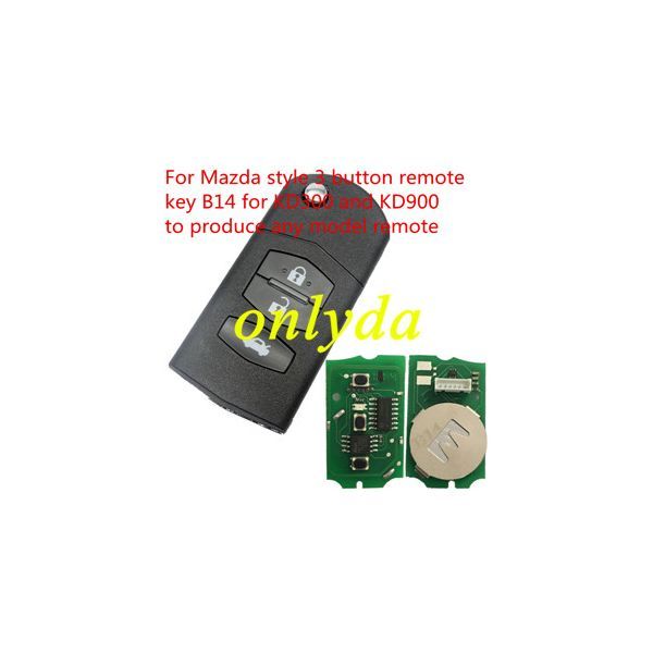 Keydiy B14-3 Mazda style 3 button remote key