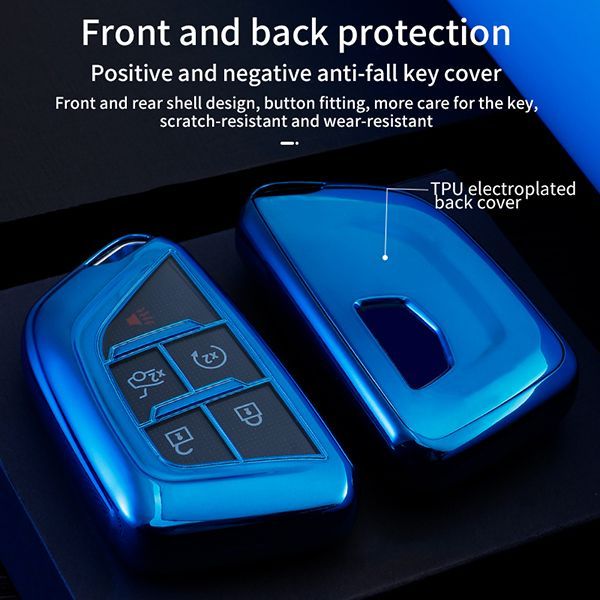 For Cadillac XT5 XT4/XTS/XT6/CT6/ATS-L 5button TPU protective key case , please choose the color