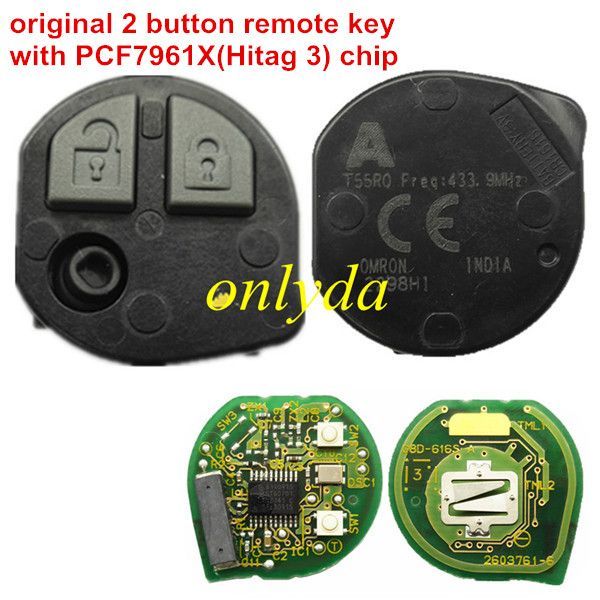 For  2 button remote key with PCF7961X(Hitag3)