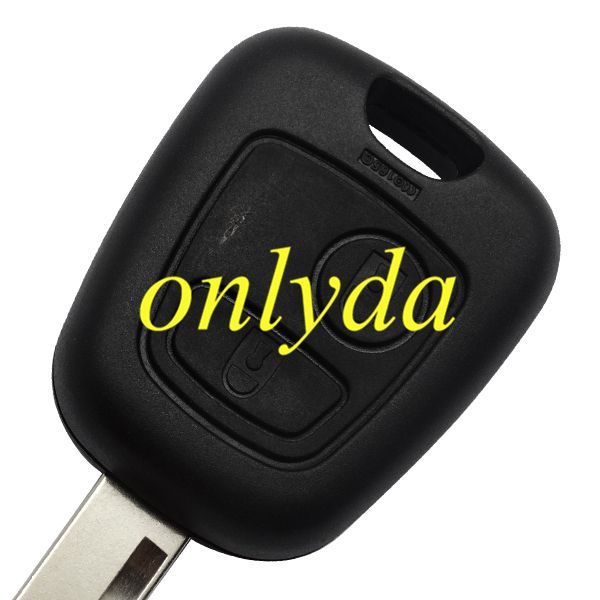 For Citreon 2 button remote key shell with badge, blade NE73