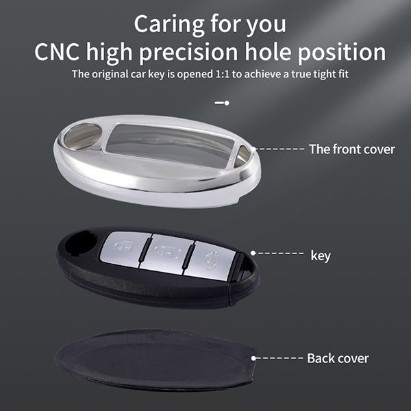 For Nissan TPU protective key case  black or red color, please choose