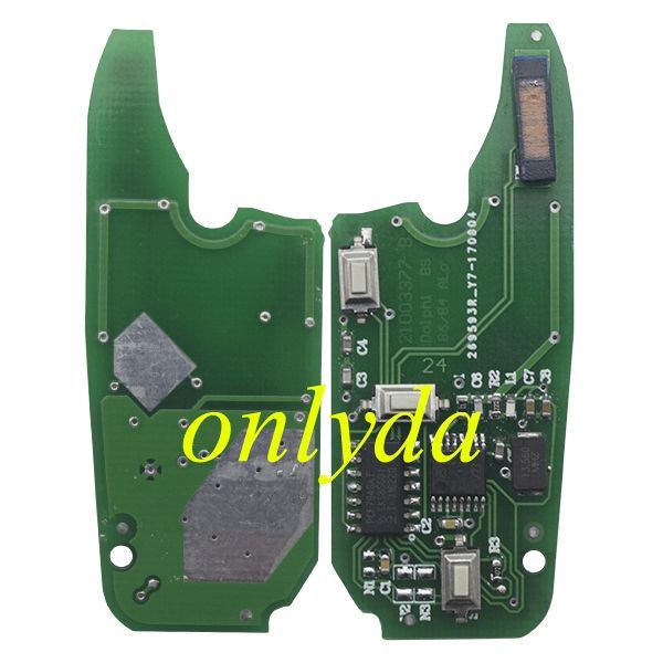 For Fiat Delphi BSI 2 button remote key With 7946 Chip and 433.92Mhz Transponder: ID46  / Hitag2 (black) As Model:   (Delphi BSI System) Fiat:Fiorino 2008-2017 QUBO 2008-2016 Peugeot:Bipper CITROEN:Nemo