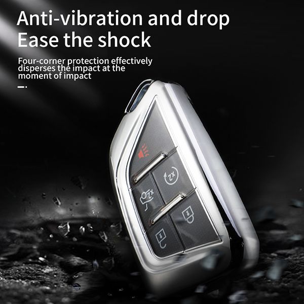 For Cadillac XT5 XT4/XTS/XT6/CT6/ATS-L 5button TPU protective key case , please choose the color