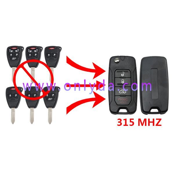 For Chrysler 2,3,4,2+1,3+1 button remote 315mhz OHT692427AA