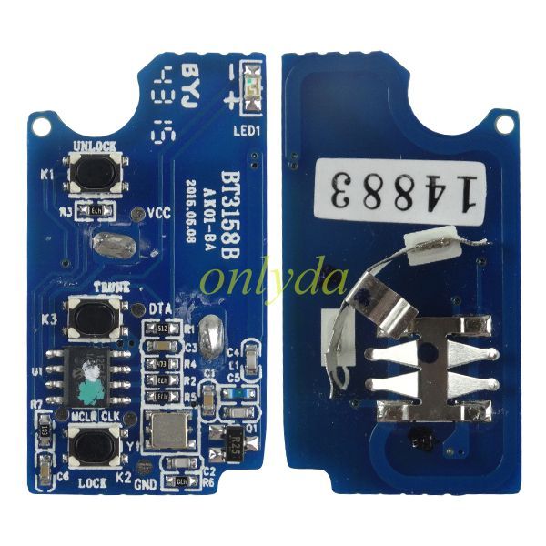 For  Changan Yuexiang 3 button V7 folding remote key with 433mhz pcb is ak01-