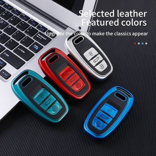 For Audi A4L A6L Q5 3button TPU protective key case,please choose the color