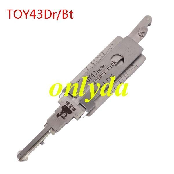 Lishi TOY43 decoder and lockpick combination used for Toyota