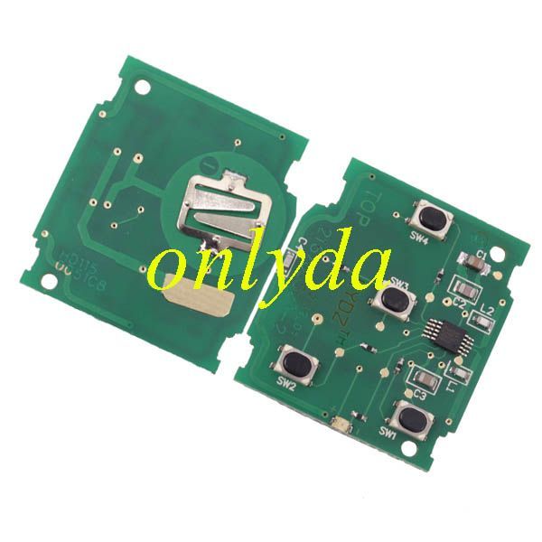 Honda 3+1 button remote key with 313.8MHZ