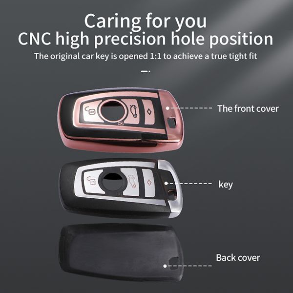For BMW 5series、525li、520li、3series、GT320li、7series、4series、1series、X3、X4 4 button TPU protective key case , please choose the color
