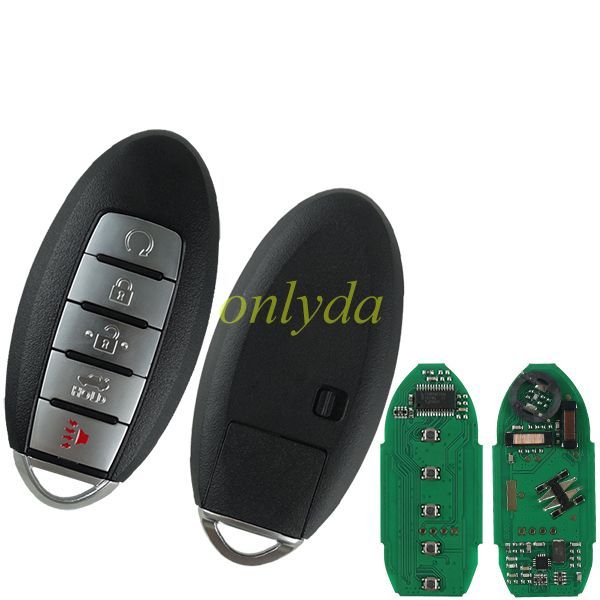 For Nissan 5 button remote key for Nissan  Pathfinder Teana Altima 2013-2015  Maxima 2015  433.92mhz  Proximity chip:7953X /PCF 7952X/ HITAG3 / 47CHIP   Continental: S180144020 IC:7812D-S180014 ANATEL-2845-11-2149 FCCID:KR5S180144014  CMIIT ID:2011D)2917 RLVCOSM-0819