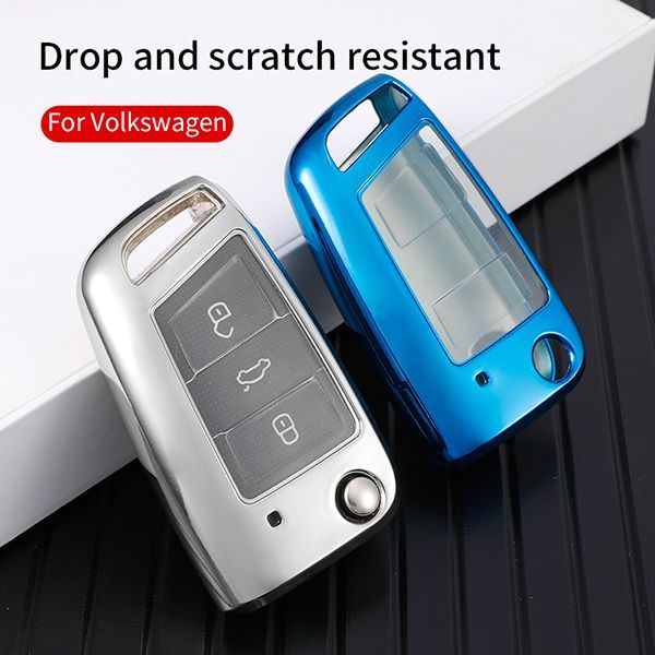 For Passat  TPU protective key case black or red color, please choose