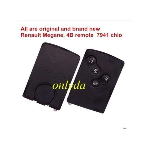 For OEM car model: Megane 434mhz, chip: 7941,  4 button (no blade)，key shell badge for KOLEOS