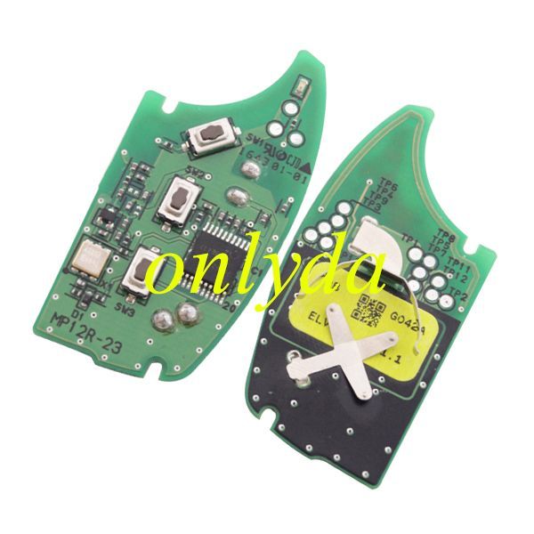 Original Hyundai 3 button remote key Genuine OEM PCB 95430-1RAA1 Remote Key FOB - for Hyundai Accent 11-14 with 434mhz  MP12R-23 954301RAA1 Original PCB+ Aftermarket shell
