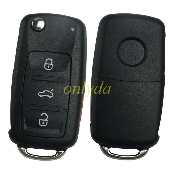 For VW 3 +1button remote key  with ID48 chip315mhz /434mhz Model Number is 5K0-837-202AD Switchable frequency