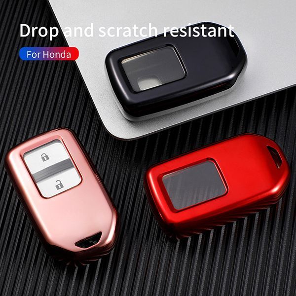 For Honda TPU protective key case  black or red color, please choose