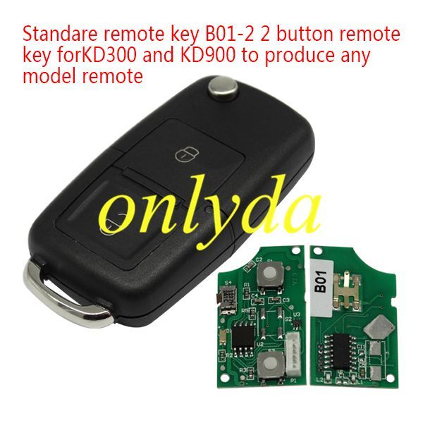 Keydiy universal remote key B01-2 2 button  for KDX2 and KD Max to produce any model  remote