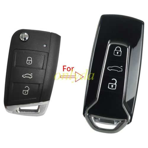 For VW 3 button modified remote key blank