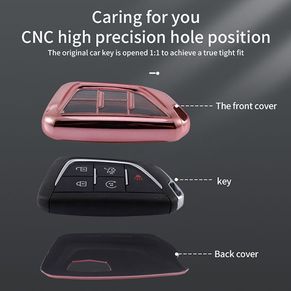 For Cadillac XT5 XT4/XTS/XT6/CT6/ATS-L 5button TPU protective key case , please choose the color