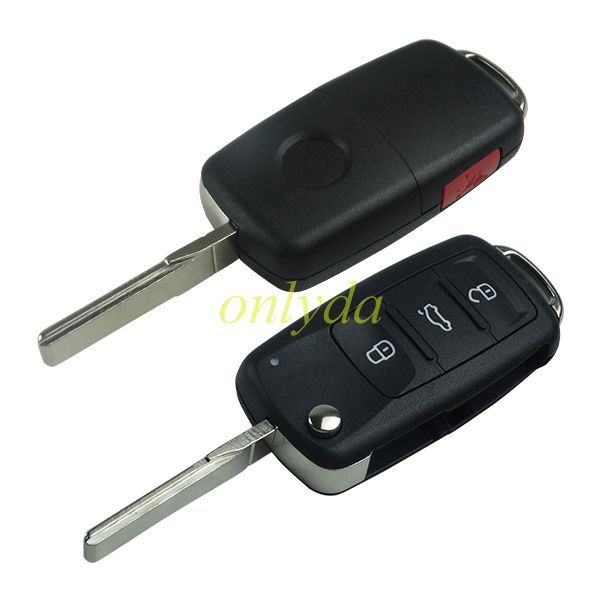 For VW 3 +1button remote key  with ID48 chip315mhz /434mhz Model Number is 5K0-837-202AD Switchable frequency