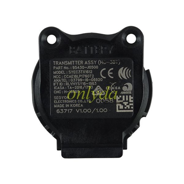 For OEM Hyundai 95430-J0500 3 button remote key with 434mhz without blade
