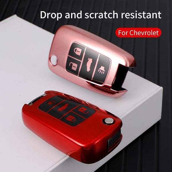 For Chevrolet 4 button  TPU protective key case, please choose  the color