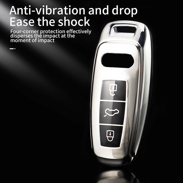 For Audi TPU 3 button TPU protective key case,please choose the color