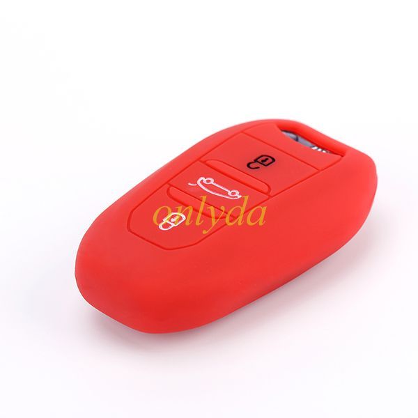 For Peugeot, Citroen 2+1 button silicon case (black,blue ,red. Please choose the color)