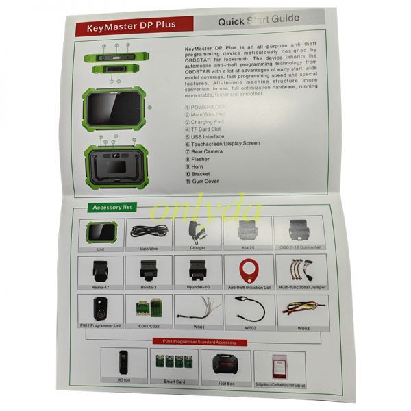 OBDSTAR key master DP plus C model same as X300 DP Plus C full fuction modle (Green color)