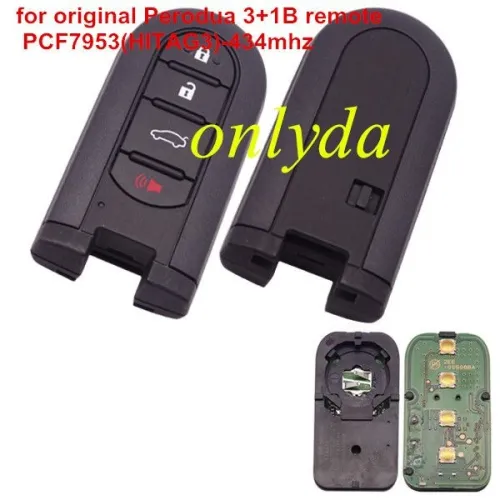 For OEM Perodua 3+1B remote key PCF7953(HITAG3)-434mhz Malaysia car