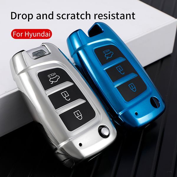 For 2020 Hyundai Elantra 3 button  TPU protective key case,please choose the color