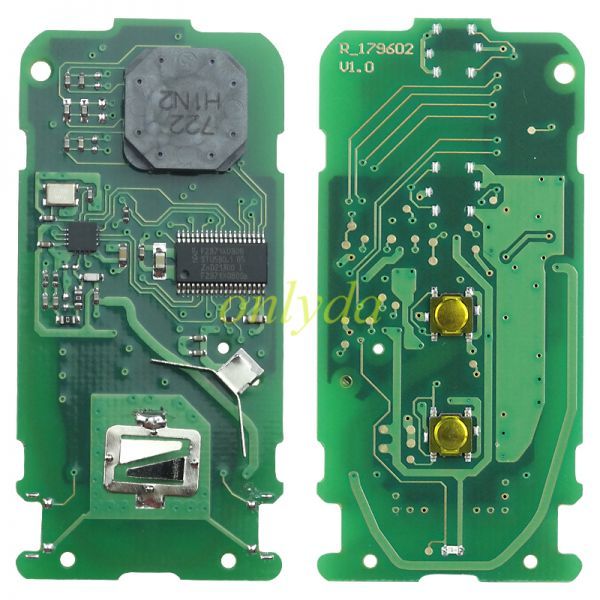For Mitsubishi 2 button keyless smart remote key  433.92MHz FSK NCF2951X / HITAG 3 / 7938 chip &47 chip FCC ID: GHR-M004  Board No: GHR-M003 the last button is empty