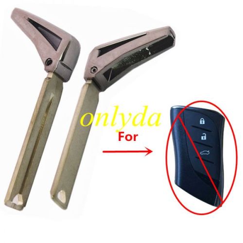 For emmergency key blade the outsise part with groove