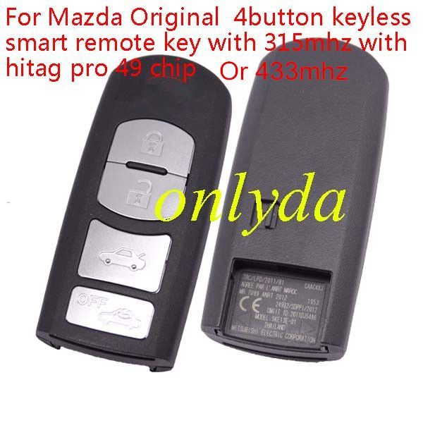 For Mazda OEM 4button  remote key with 315mhz/315lp