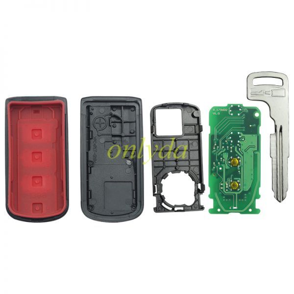 For Mitsubishi 2 button keyless smart remote key  433.92MHz FSK NCF2951X / HITAG 3 / 7938 chip &47 chip FCC ID: GHR-M004  Board No: GHR-M003 the last button is empty