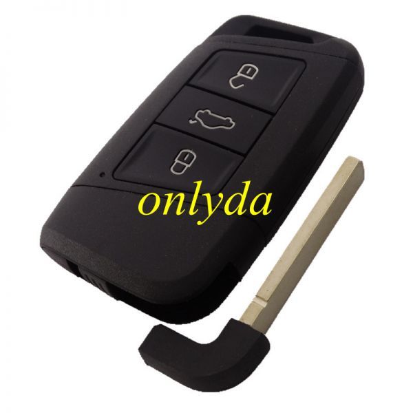 For VW 3 Button remote key blank  with HU162 blade