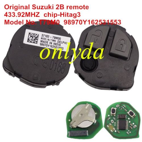 For  OEM Suzuki 2 B remote  433.92MHZ  chip-Hitag3 chip 37182-79M00  Model No. T79M0