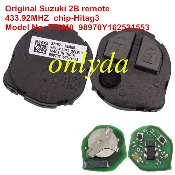 For  OEM Suzuki 2 B remote  433.92MHZ  chip-Hitag3 chip 37182-79M00  Model No. T79M0