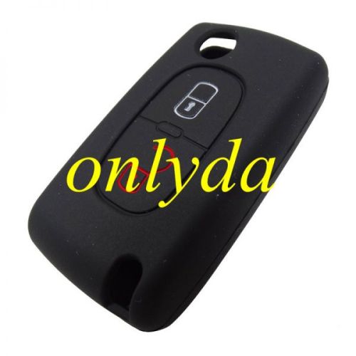Peugeot 2 button silicon case (Black,Blue ,Red. Please choose the color)