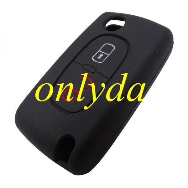 Peugeot 2 button silicon case (Black,Blue ,Red. Please choose the color)