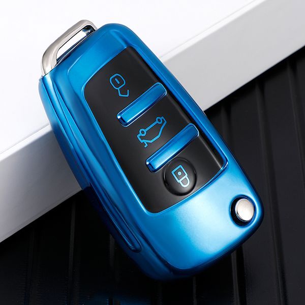 For Audi A3/Q3/Q2L/A1/S3 3 button TPU protective key case,please choose the color