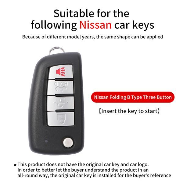 For Nissan 3 button TPU protective key case please choose the color