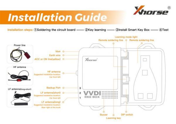 For Xhorse Smart Key Box Bluetooth-compatible Adapter Work with MINI Key Tool/Key Tool Max/Key Tool Plus/VVDI2 - XDSKE0EN