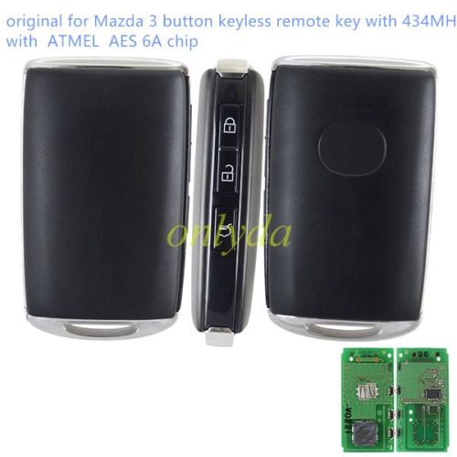 For  OEM  Mazda 3 button keyless remote key with 434MHZ with  ATMEL  AES 6A chip     IDE:B8373900