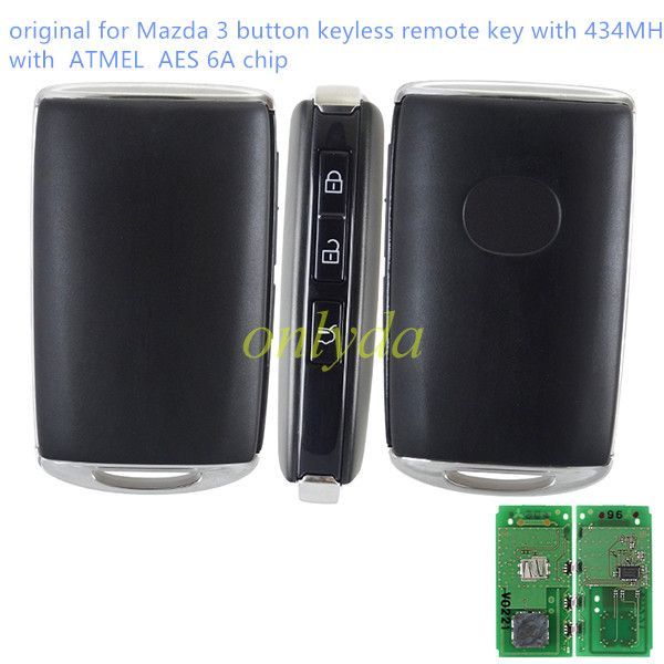 For  OEM  Mazda 3 button keyless remote key with 434MHZ with  ATMEL  AES 6A chip     IDE:B8373900